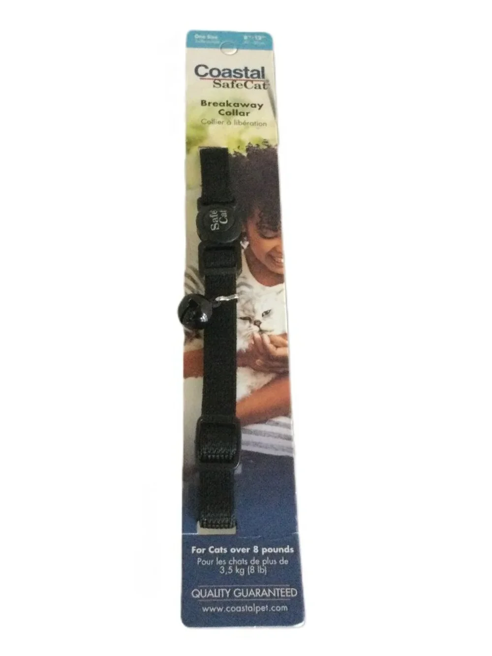 Coastal Breakaway Safe Cat Collar 8-12 inch for cats over 8 pounds